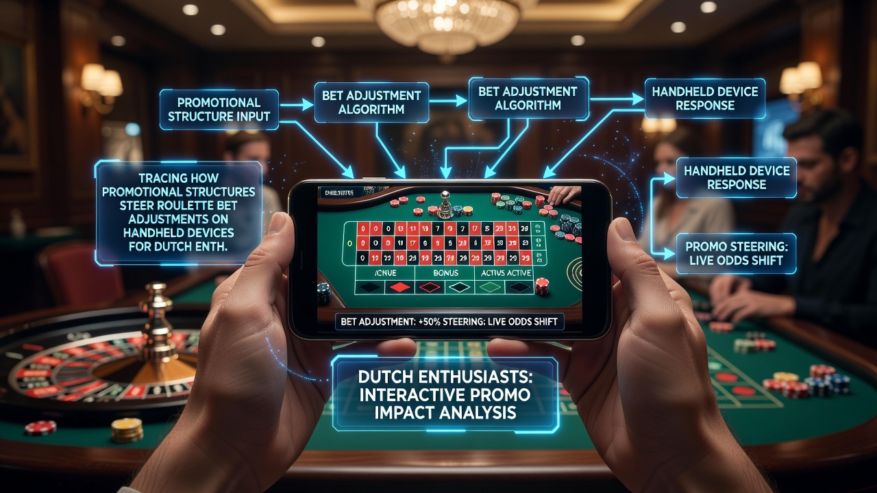 Voorbeeld van mobiele roulette-interface met zichtbare promotionele beloningen en inzetopties